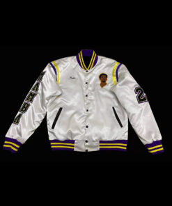 Mens Mamba White Varsity Jacket