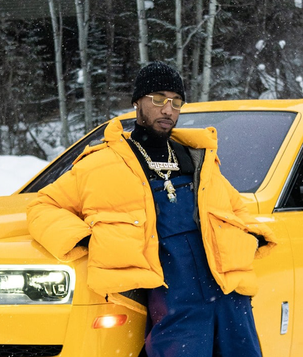 Pain Killers Key Glock Yellow Puffer Jacket Pain Killers Key Glock Yellow Puffer Jacket