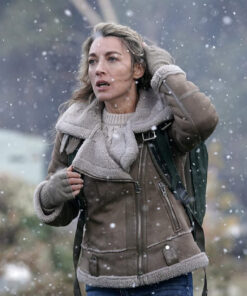 LA Brea Natalie Zea Eve Harris Shearling Leather Jacket
