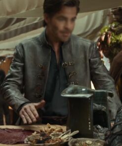 DnD Honor among Thieves 2023 Chris Pine Leather Jacket