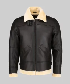 Men's Vintage B3 Bomber Leather Jacket - Front