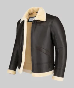Men's Vintage B3 Bomber Leather Jacket - Side