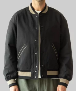 A Good Girls Guide to Murder Zain Iqbal Bomber Jacket - A Good Girls Guide to Murder Zain Iqbal Black Bomber Jacket - Front Open View
