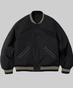 A Good Girls Guide to Murder Zain Iqbal Bomber Jacket - A Good Girls Guide to Murder Zain Iqbal Black Bomber Jacket - Front View