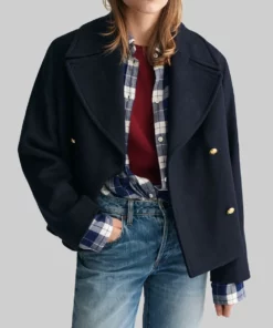 Amandaland Lucy Punch Blue Wool Jacket - Amandaland Lucy Punch (Amanda) Blue Wool Jacket - Front Open View