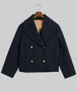 Amandaland Lucy Punch Blue Wool Jacket - Amandaland Lucy Punch (Amanda) Blue Wool Jacket - Front View