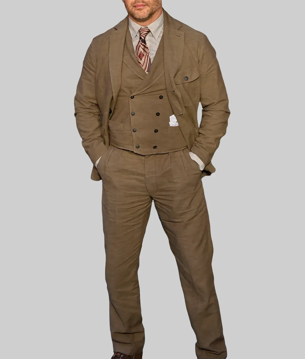 Havoc World Premiere Tom Hardy Brown 3 Piece Suit | TLC UK