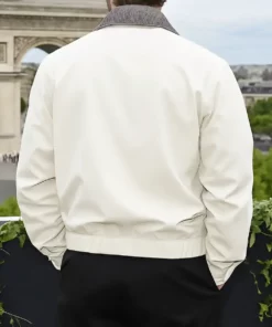 Aaron Taylor Johnson Cotton Beige Jacket - Back View